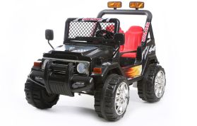 2-osobowy Jeep 4x4 (Czarny) - Zasilany baterią 12V